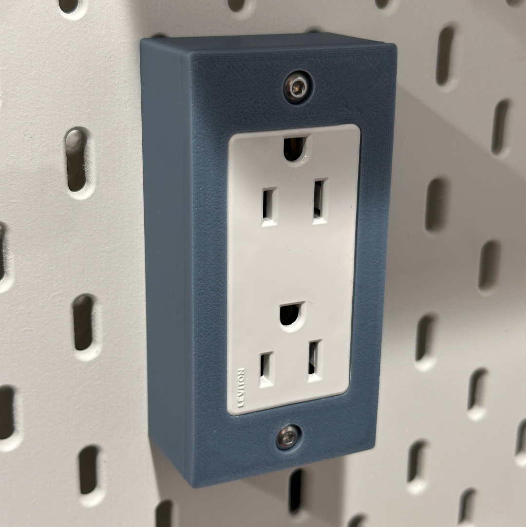 Ikea Skadis duplex 120v outlet adapter