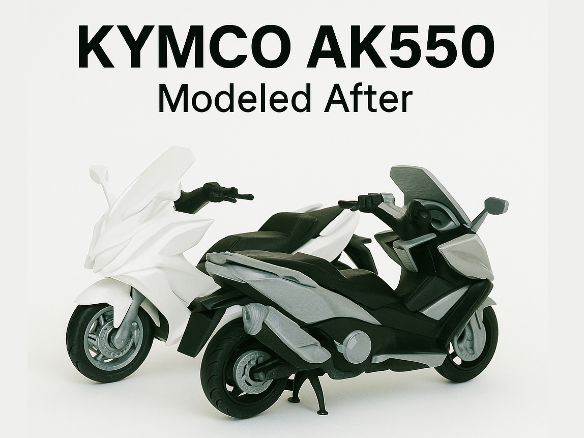 KYMCO AK550 – High Detail 3D Printed Mini Model