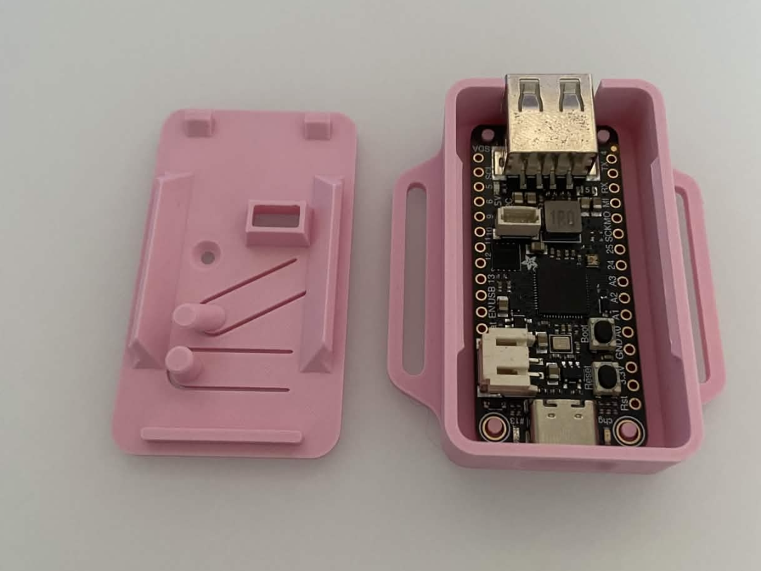 Adafruit Feather RP2040 with USB Type A Host Case
