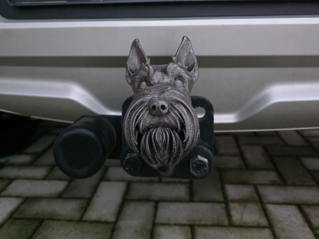 Miniature Schnauzer Tow Hitch/Ball Cover