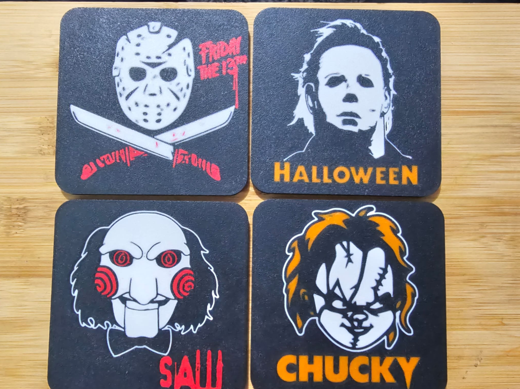 Slasher movie coasters