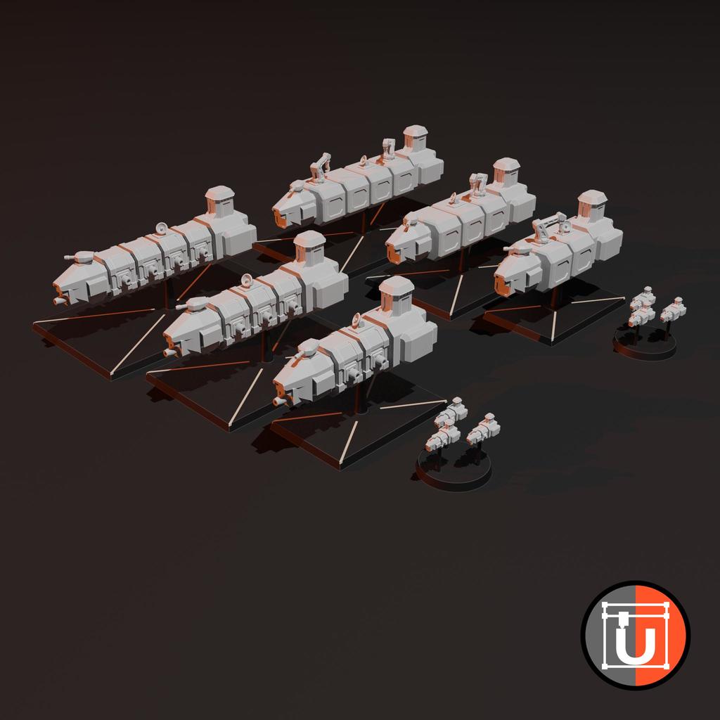 Freighter Class Space Ships for GF: Warfleets