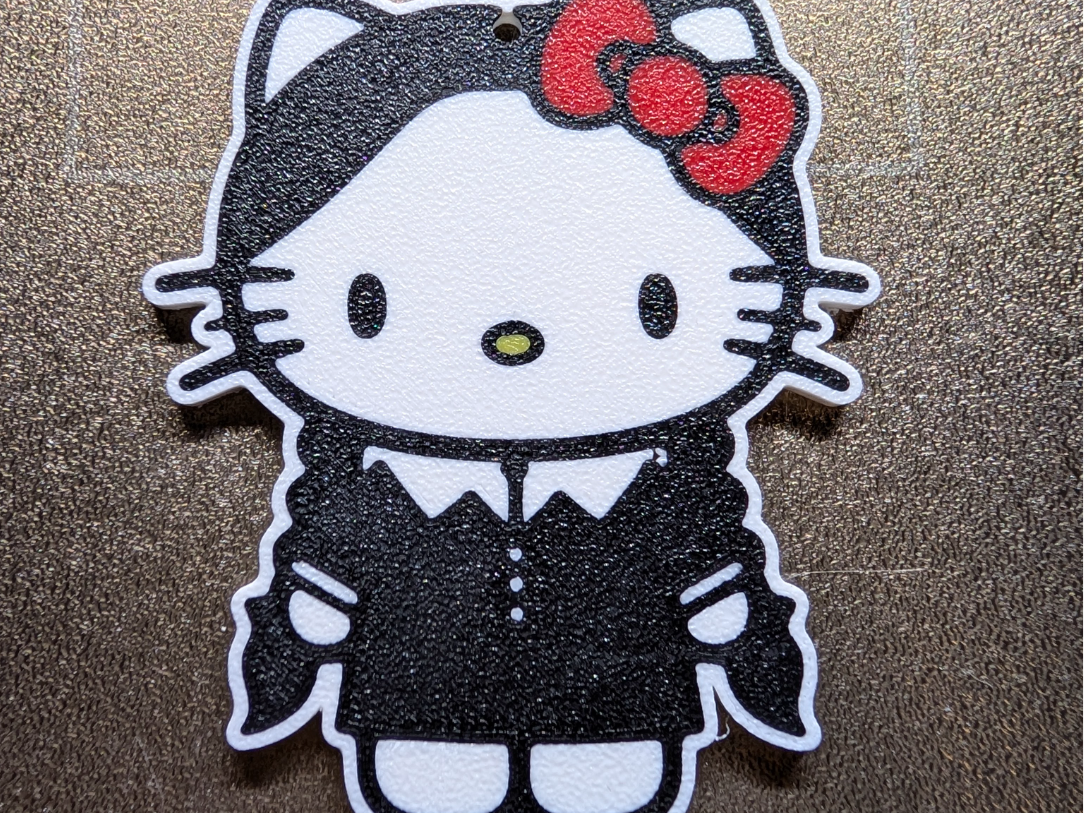 Llavero de Hello Kitty Miercoles Addams