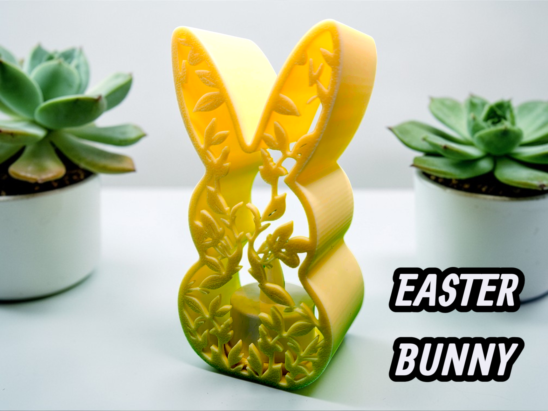 Easter Bunny Light Candle Flower decor rabbit LED