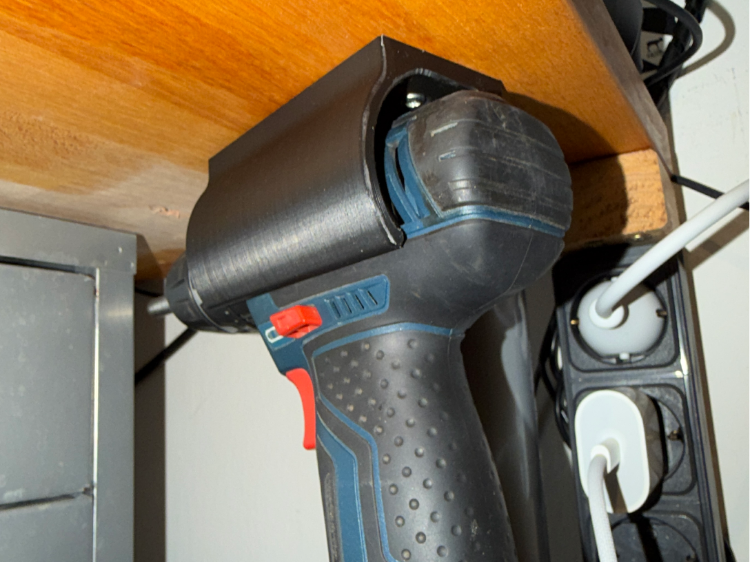 Under-table mount for the Bosch GSB or similar