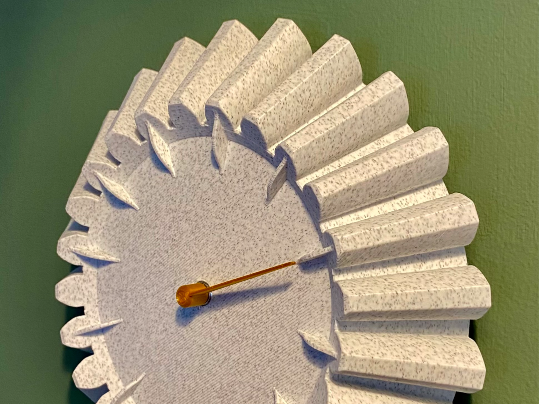 One Handed Bevel Gear Wall Clock