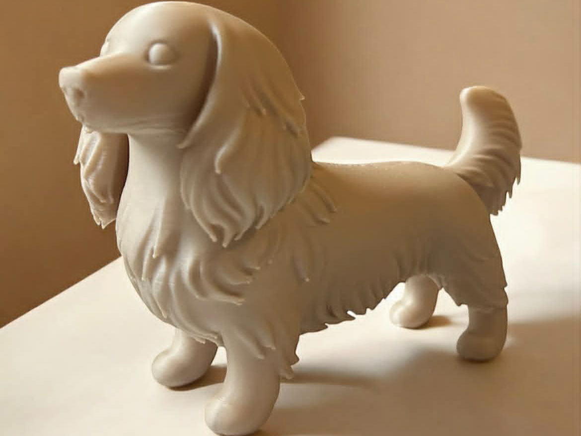Long haired dachshund