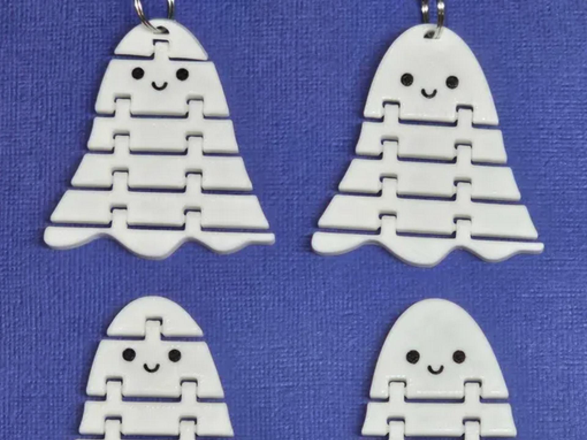 Articulated Kawaii Ghosts | Halloween flexi toys