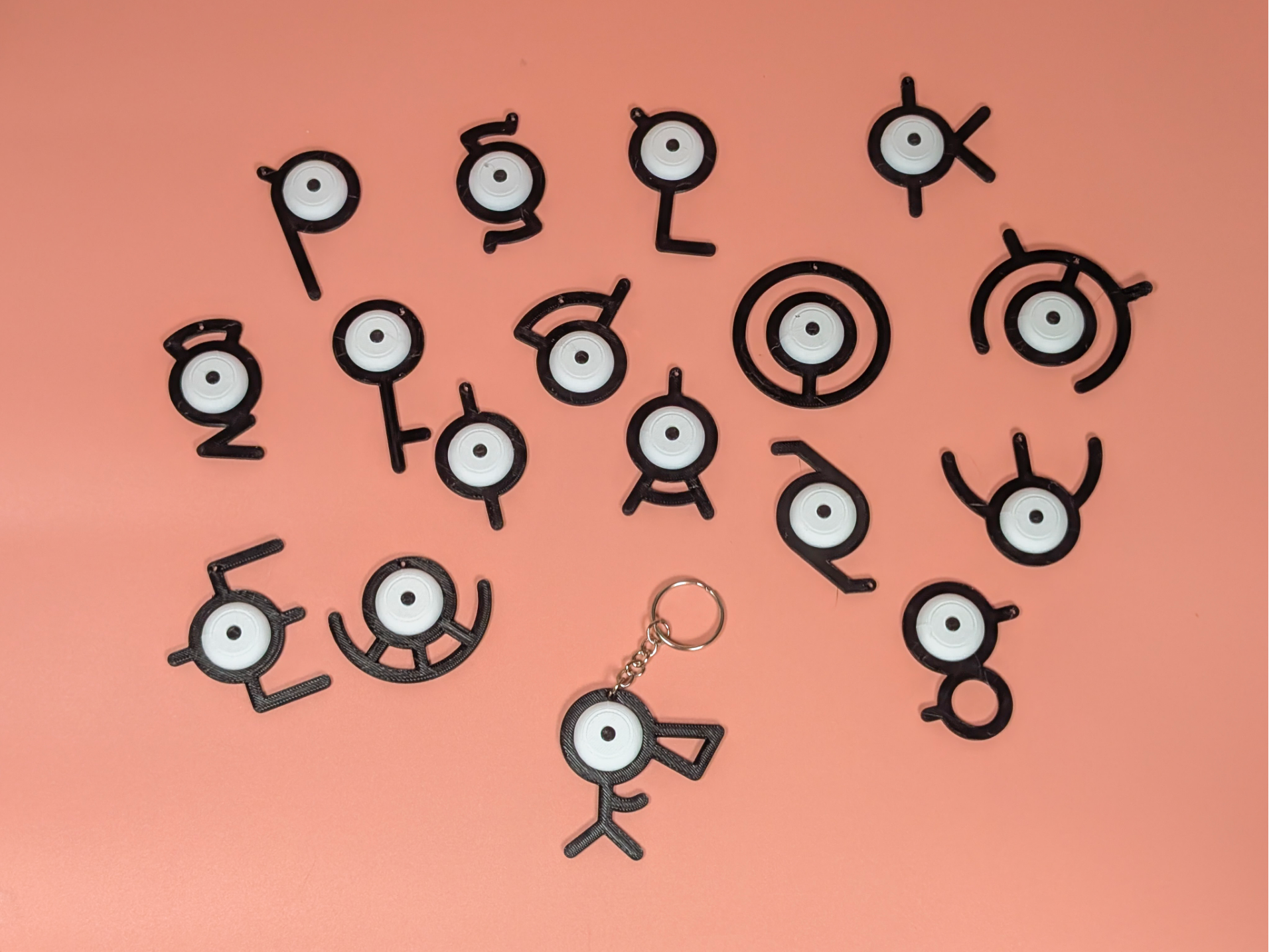 Pokemon Unown Keychains