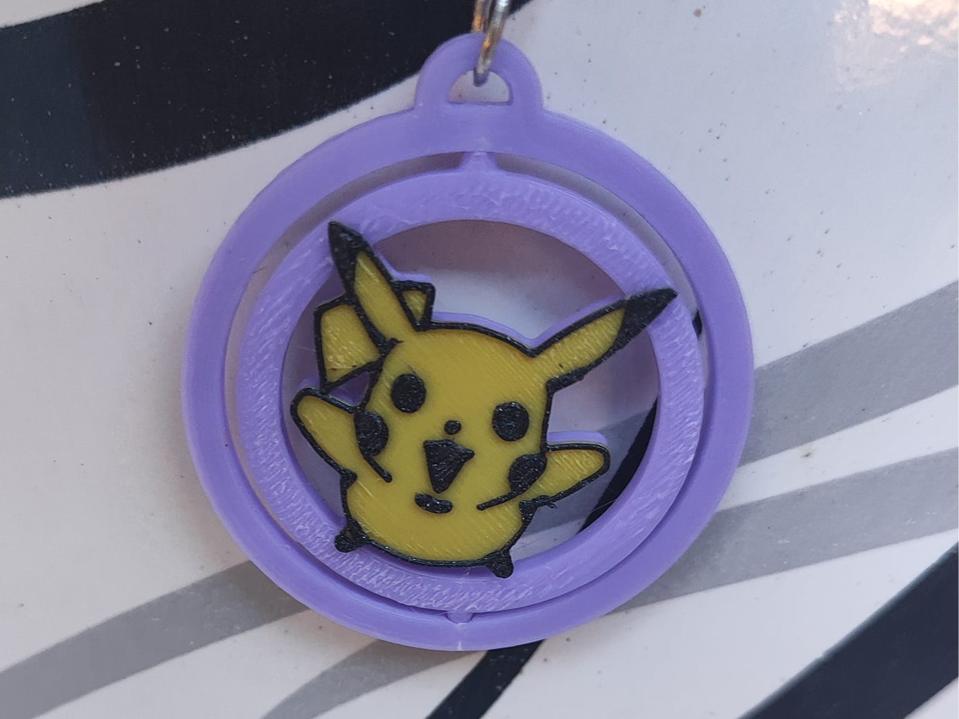 Pikachu rotatory keychain