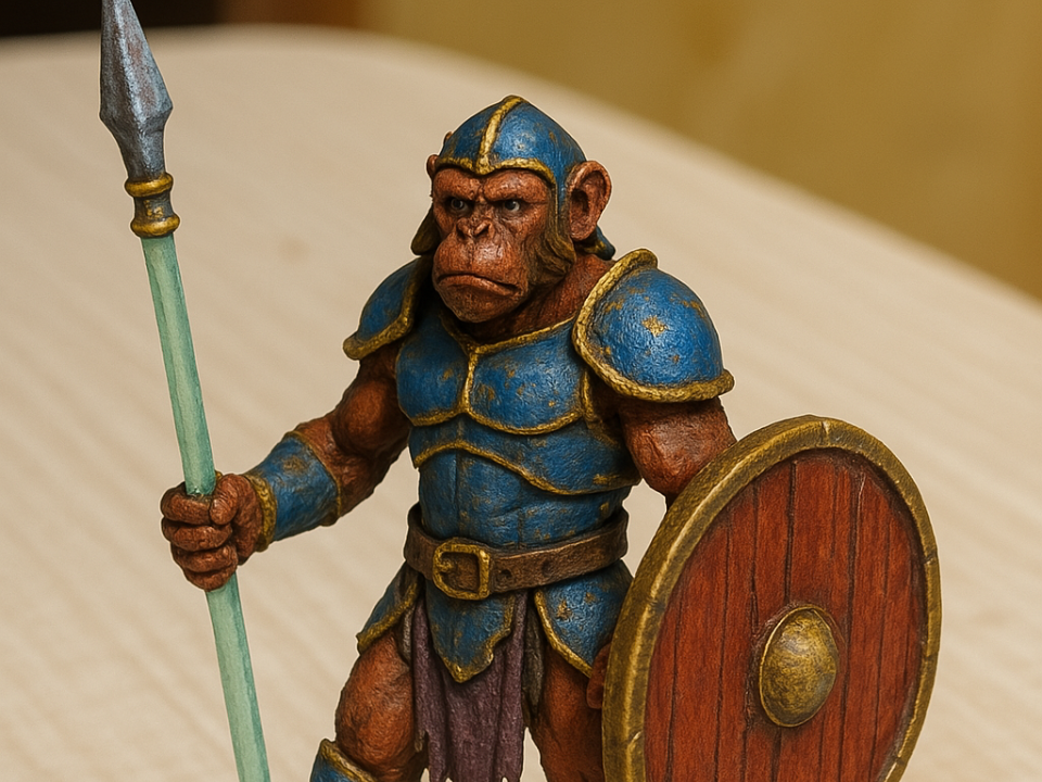 miniature singe bouclier 2