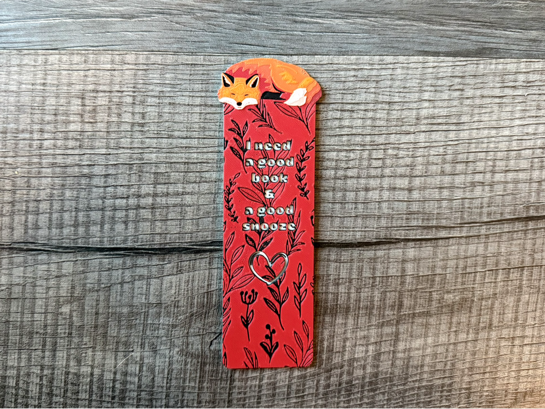 Sleeping Fox Topper bookmark no ams
