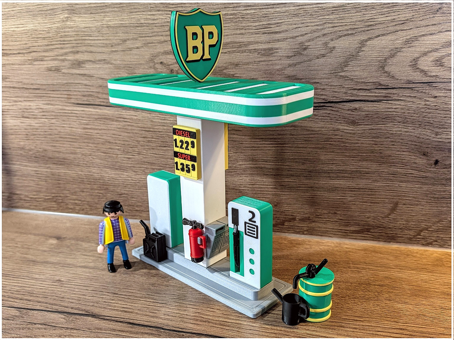 BP-Tankstelle mit Zubehör für Playmobil