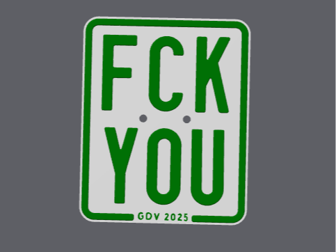 50CCM Moped Kennzeichen (FCK-YOU)