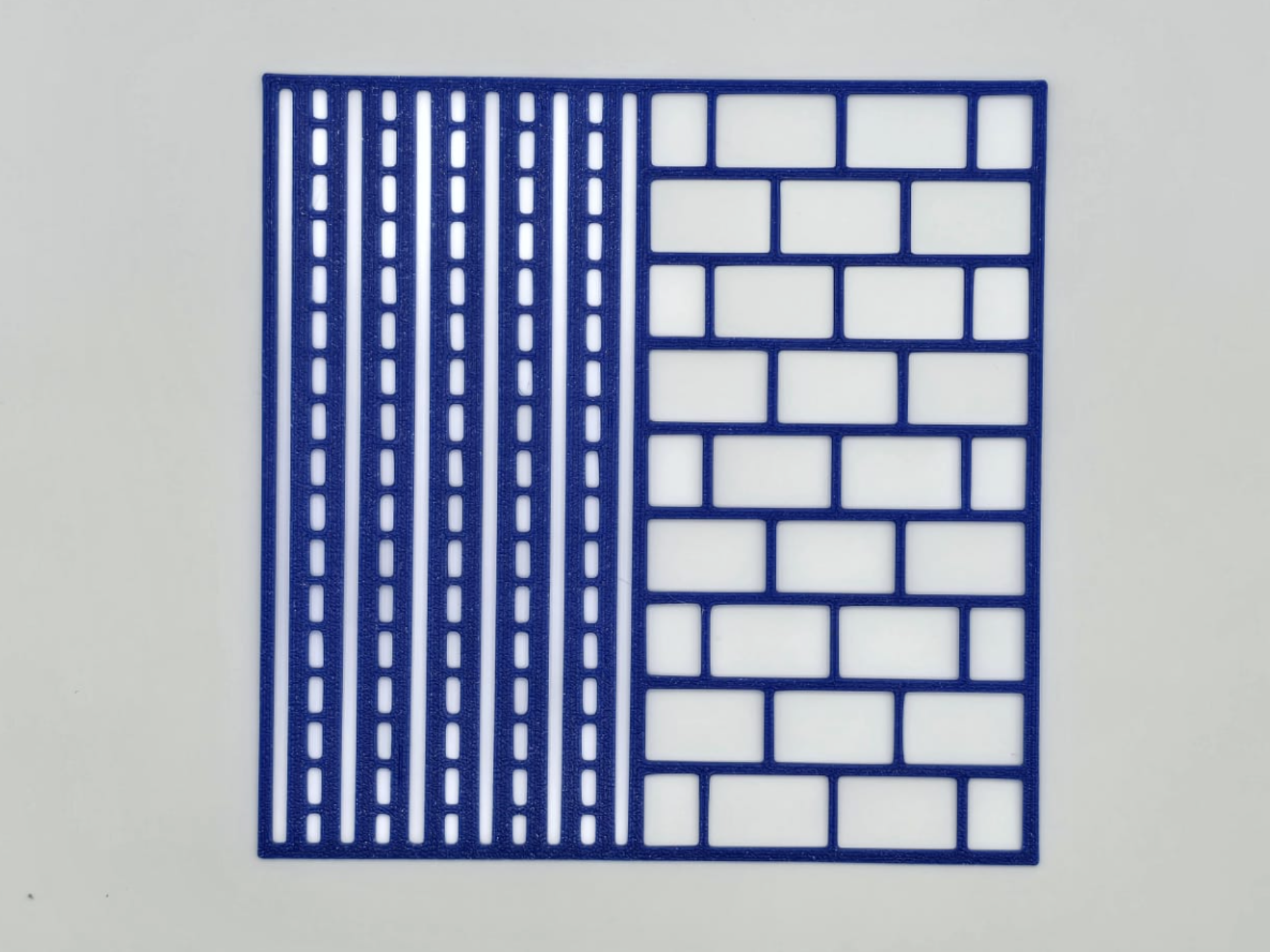 Brick and Stripe Geometric Stencil Pattern Design