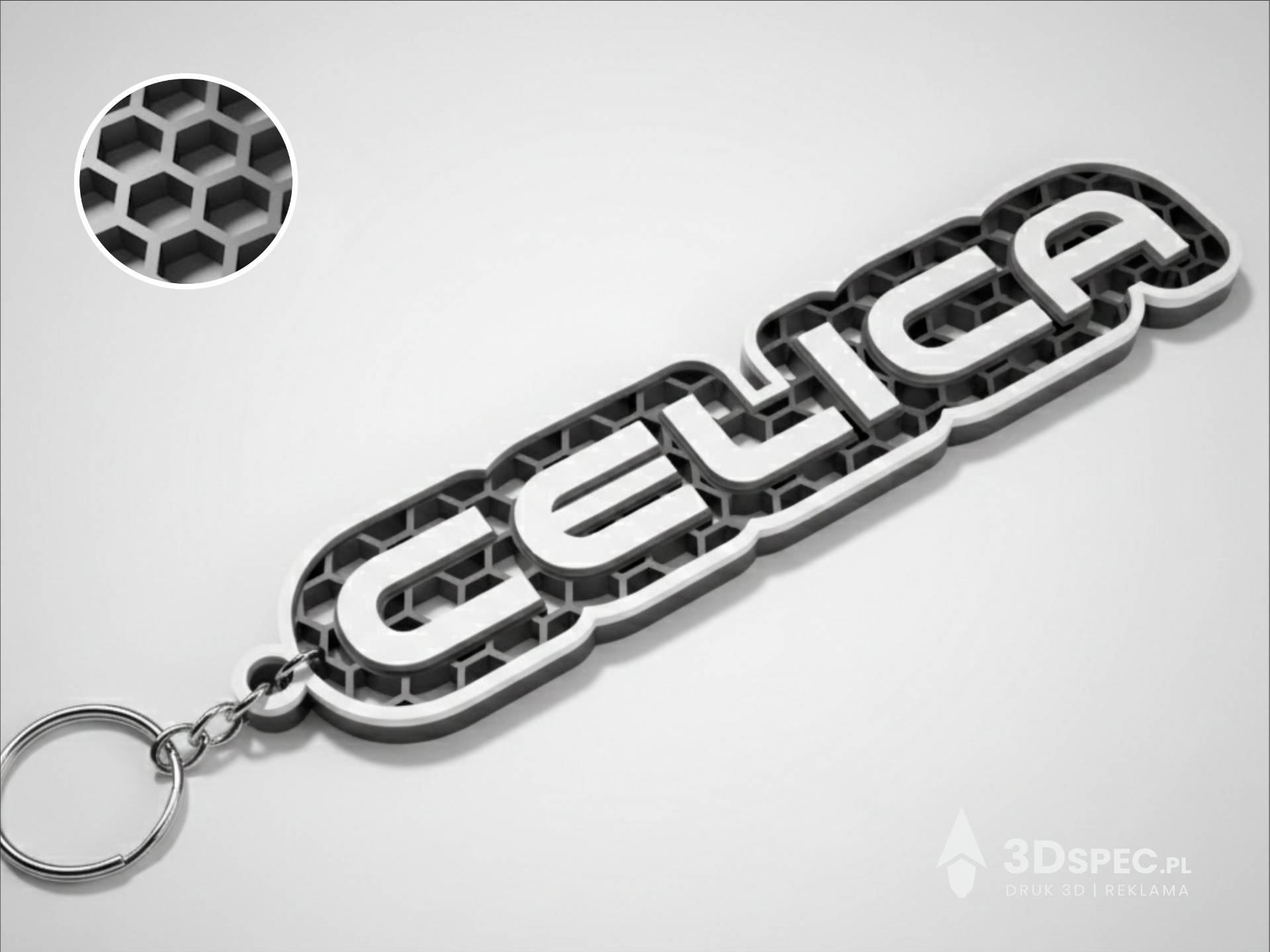 Celica honeycomb keychain