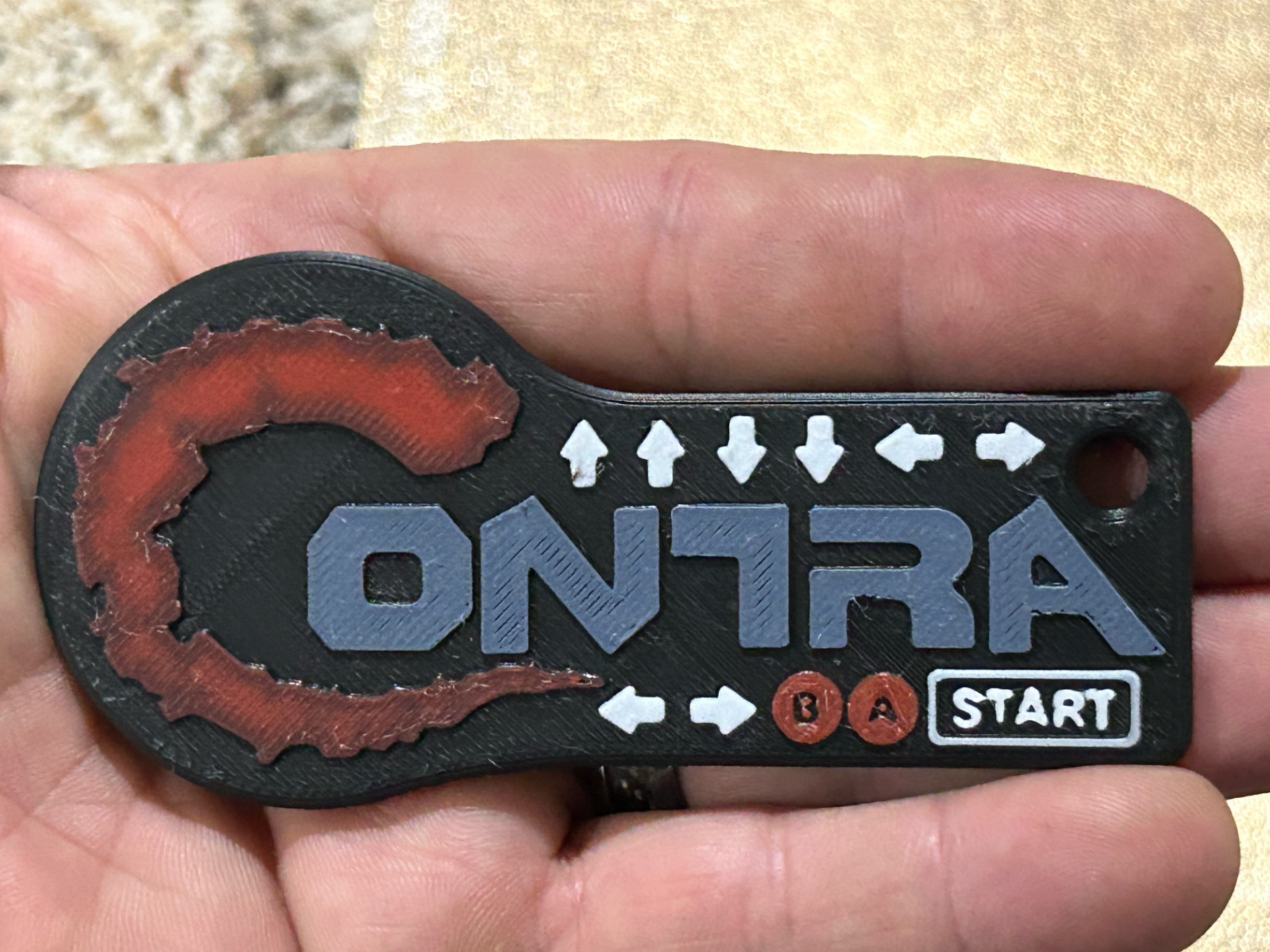 Contra 30 lives keychain