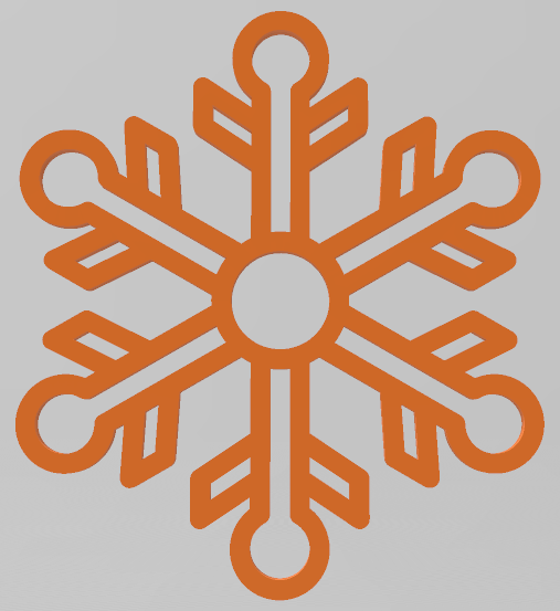 EASY TO PRINT, SNOWFLAKE, CHRISTMAS ORNAMENT 15, ORNAMENTS