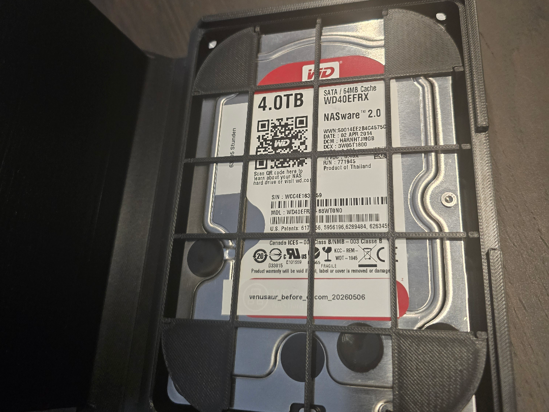 topspacer for "print in place 3.5'hard drive case"