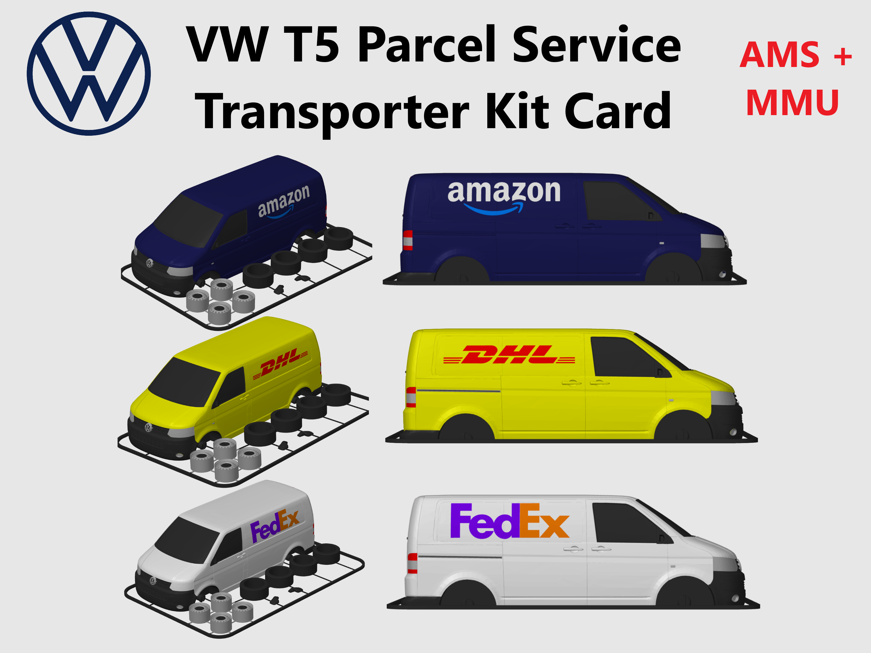 VW T5 Parcel Service Transporter Kit Card (AMS)