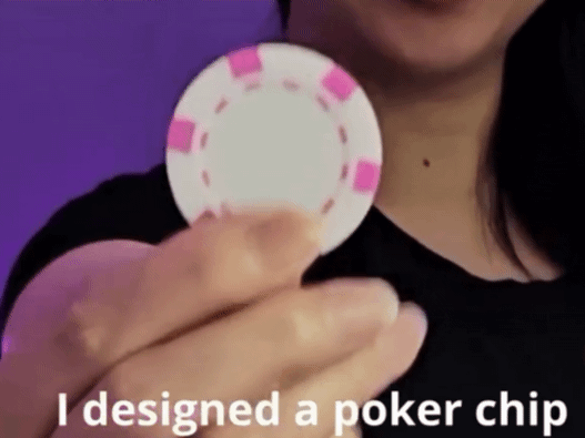 Blank poker chip / MakerChip | Fits 1" sticker