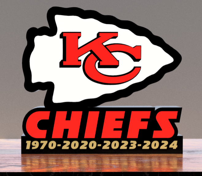 Kansas City Chiefs 4x Champions LED Lightbox