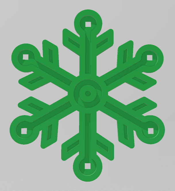EASY TO PRINT, SNOWFLAKE, CHRISTMAS ORNAMENT 17, ORNAMENTS