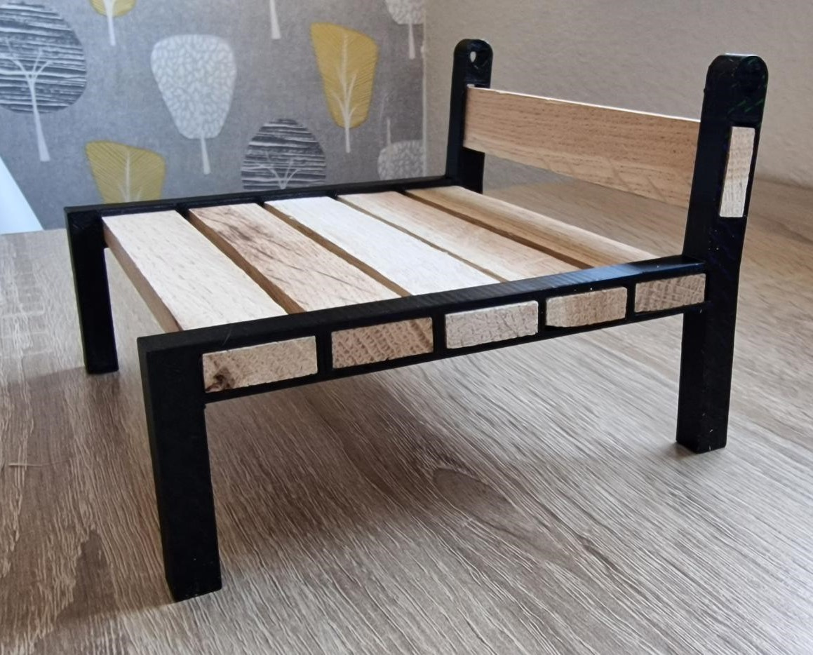 Bett Holz Klötzchen / Bed wood