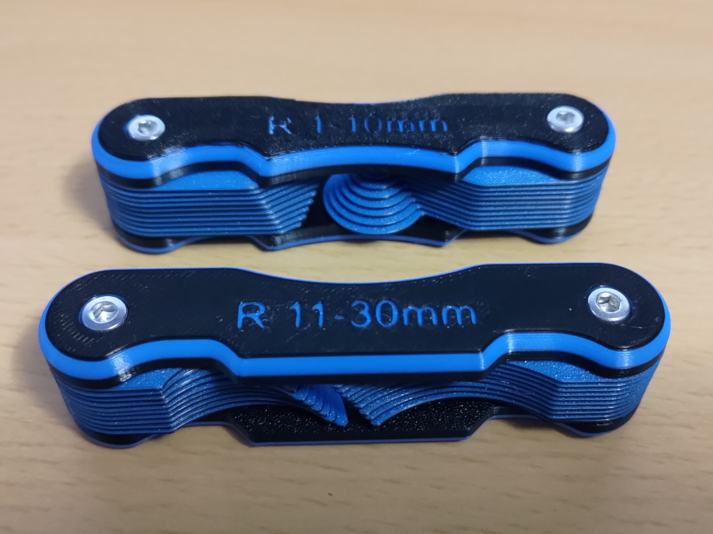 Radius gauges 1-10mm & 11-30mm