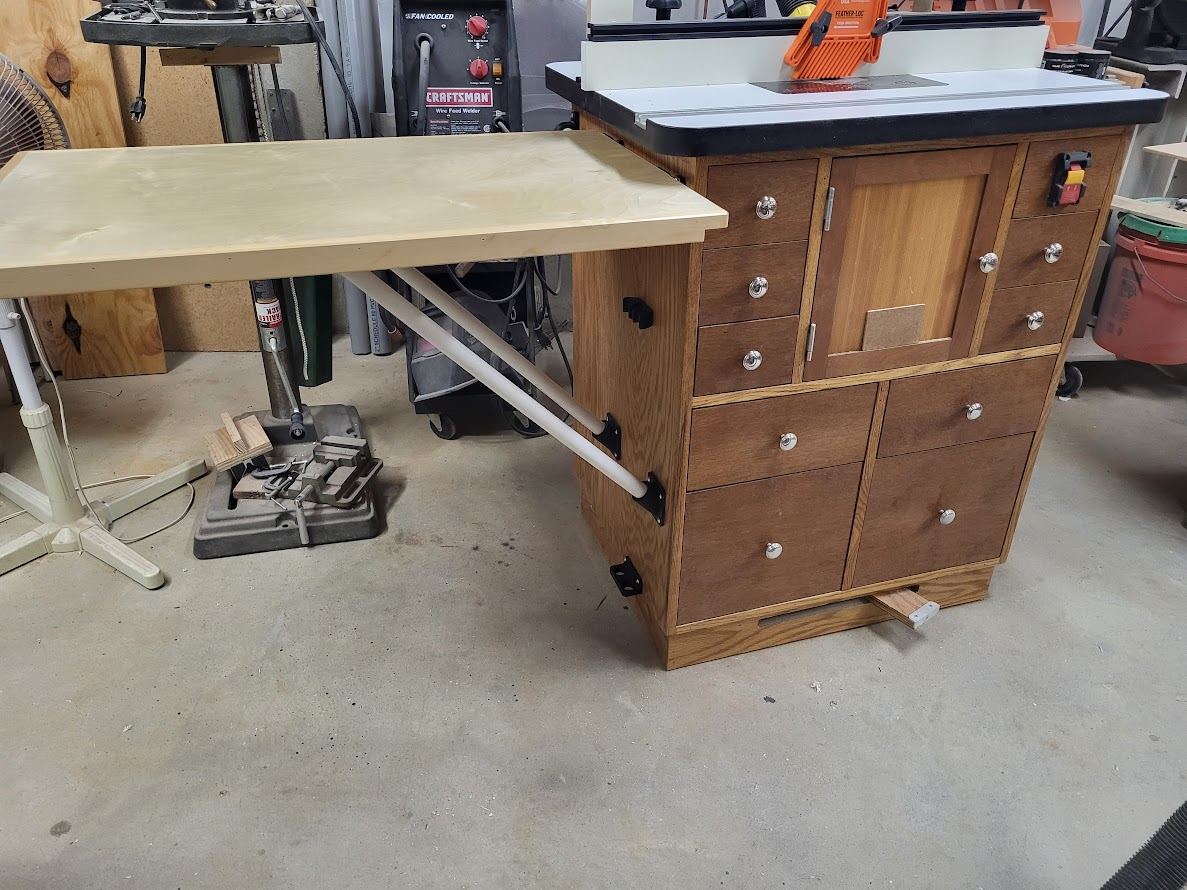 Outfeed Table or Wall Mounted Shelf Hinge/Support