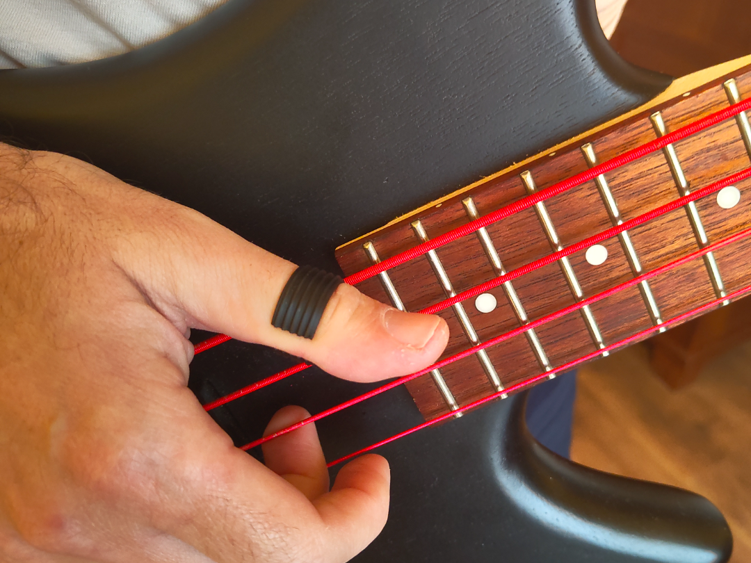 3D Printed Thumb Slap Ring for Bass Guitar