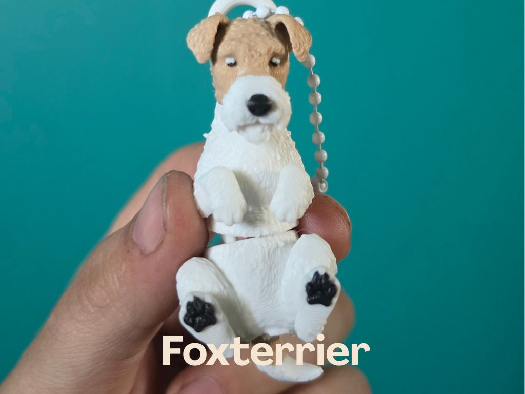 Foxterrier  - Articulated dog keychain