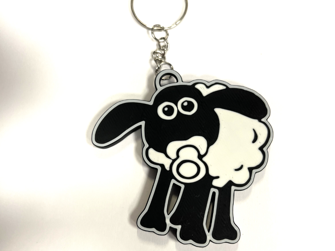 cute shaun the sheep keychain