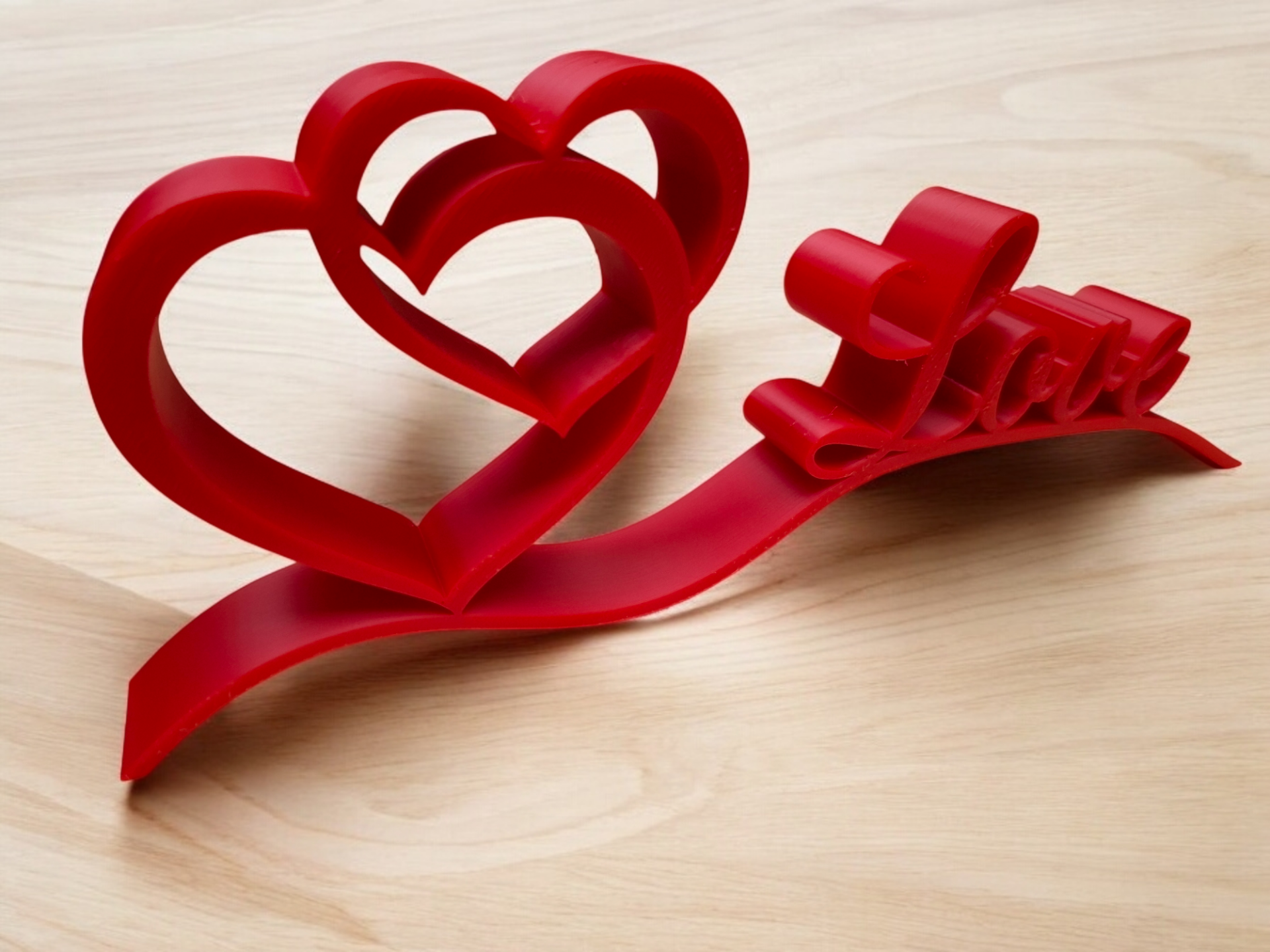 Romantic Love and Two Hearts - Valentines Day