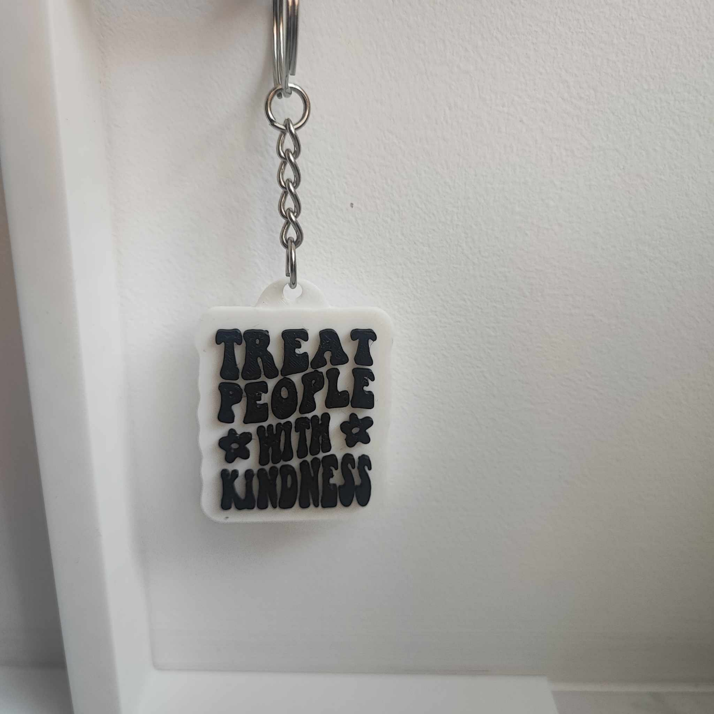 Treat people with kindness keychain