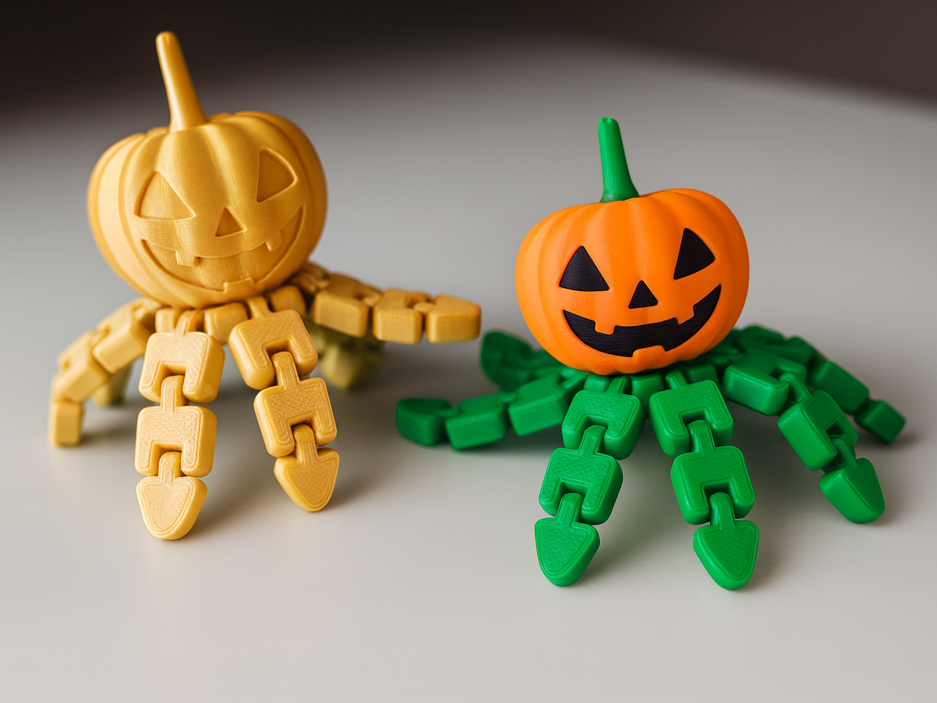 Halloween Pumpkin Octopus – Print-in-Place Fidget