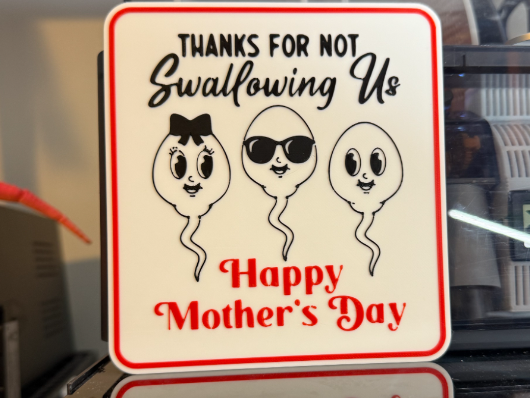 HAPPY MOTHERS DAY GAG GIFT SIGN