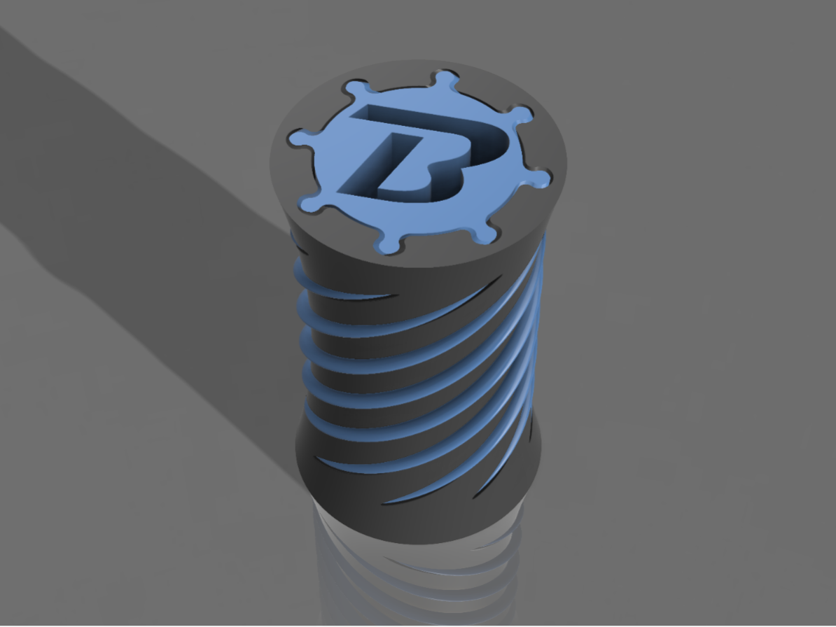 Spiral Fidget - Internal Letter B - Exposed Spiral