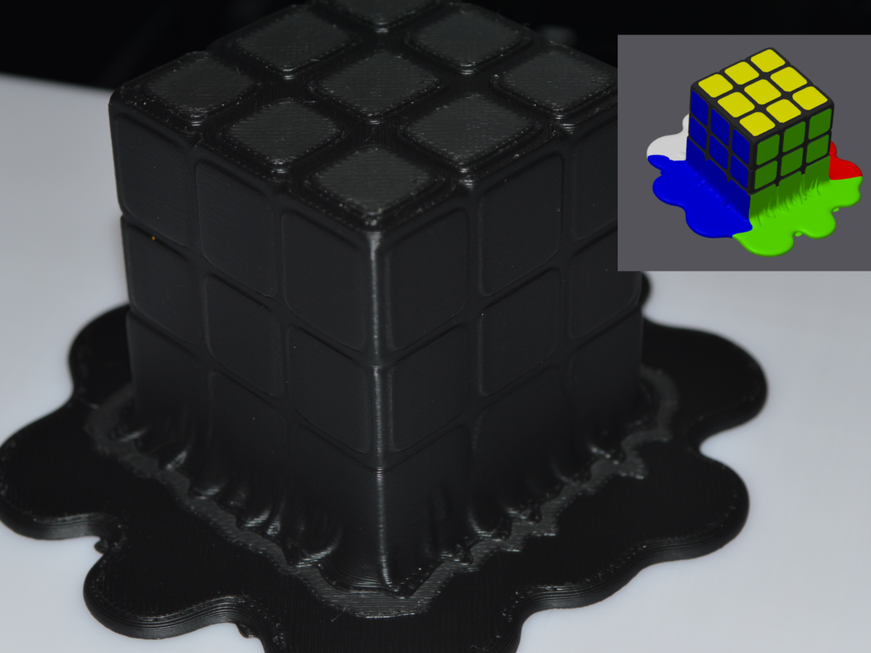 Melting Rubik's cube