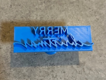 Merry Christmas fondant stamp