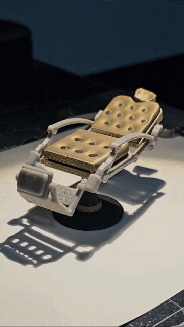 Old Style Miniature Barber Chair (functional)