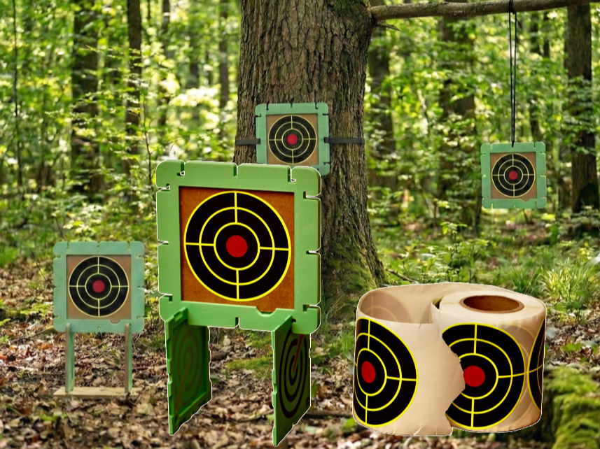 Shooting target frame for 3 inch reactive sticker