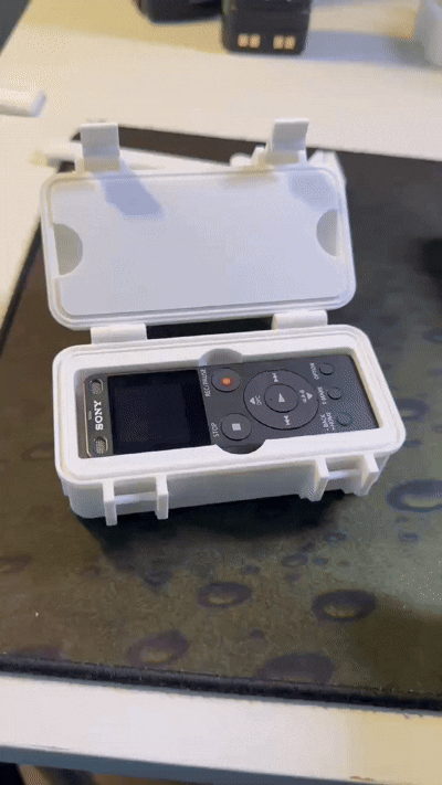 Clip & Hook Carry Box for Sony ICD-UX570 Recorderr