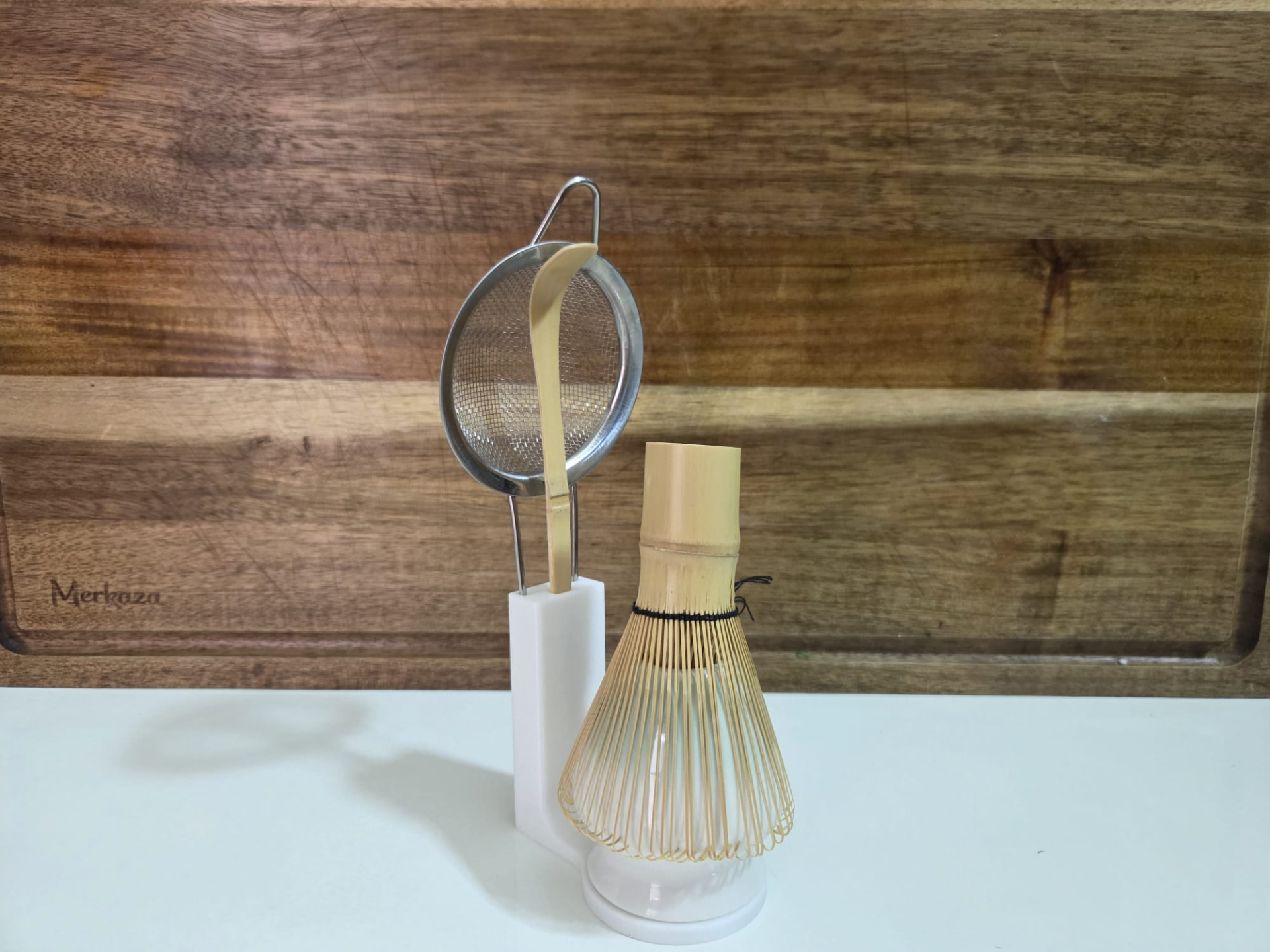Matcha set holder (Whisk Spoon and Sieve)