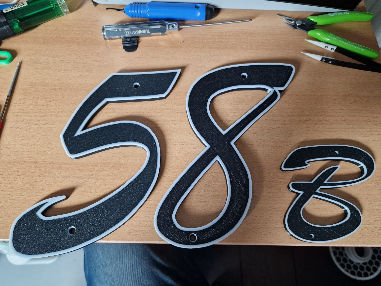 House numbers  1-10 AND A , B .