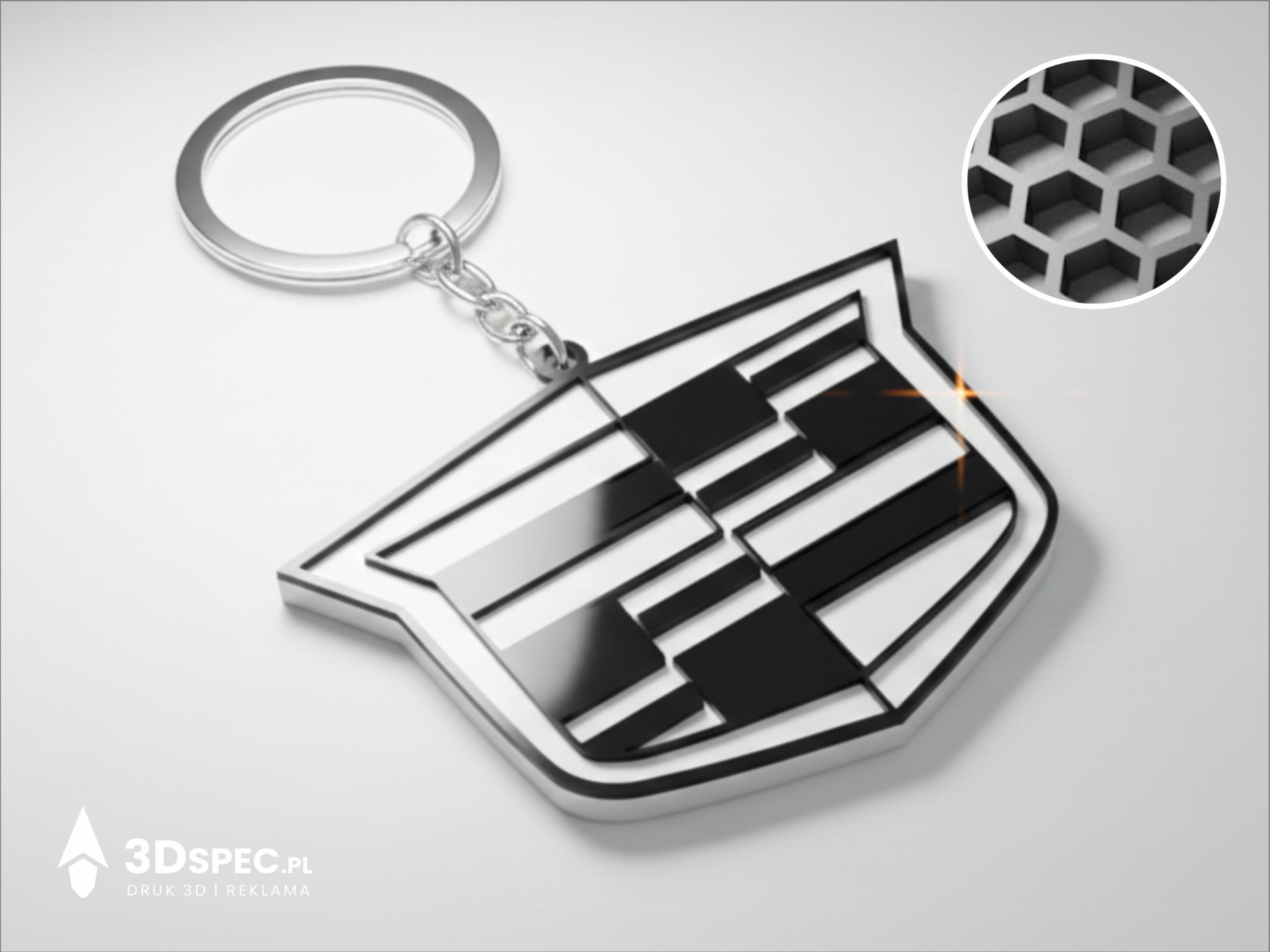 Cadillac logo keychain