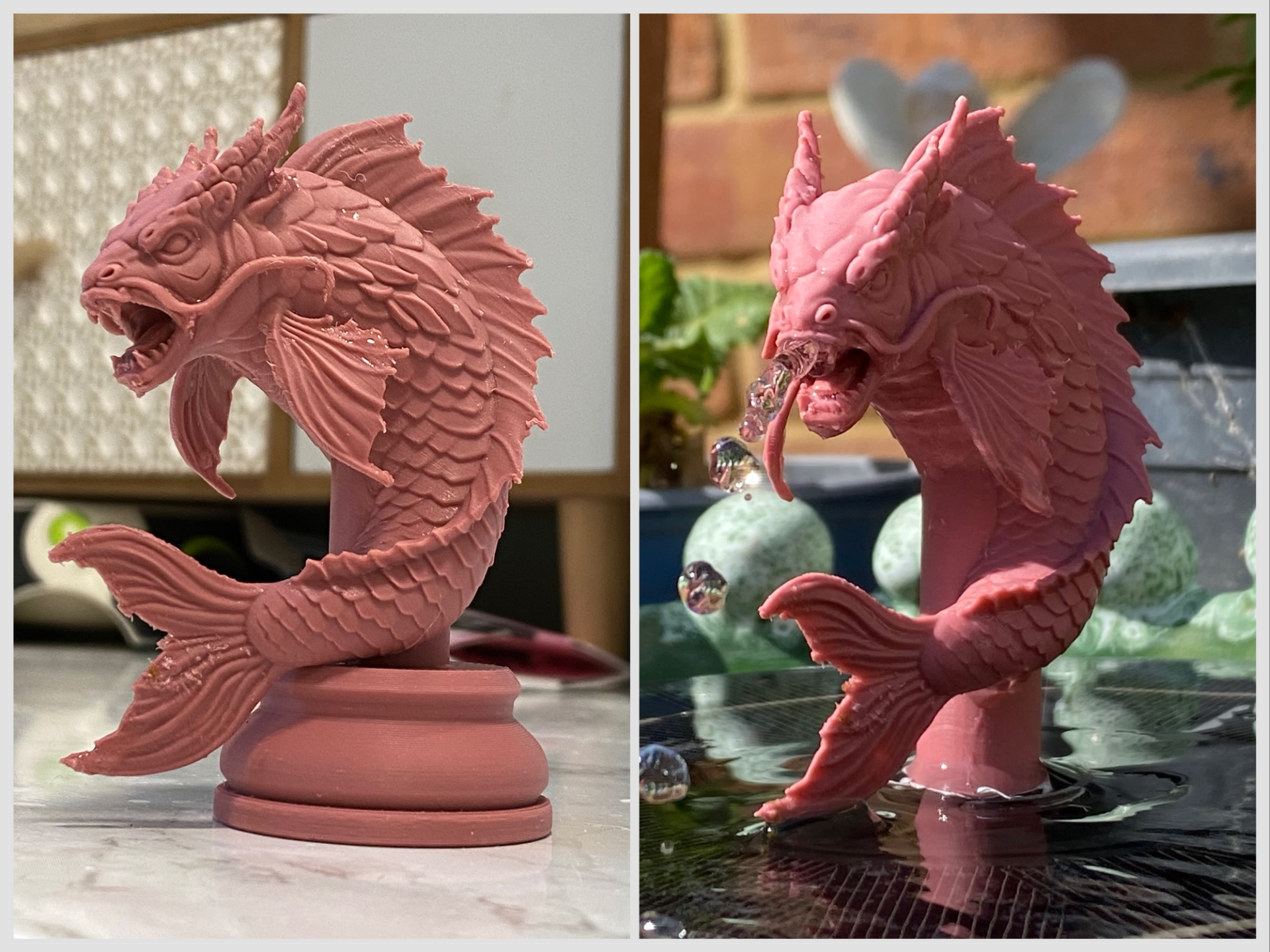 Carp Dragon Metamorphosis Bust & Fountain Nozzle