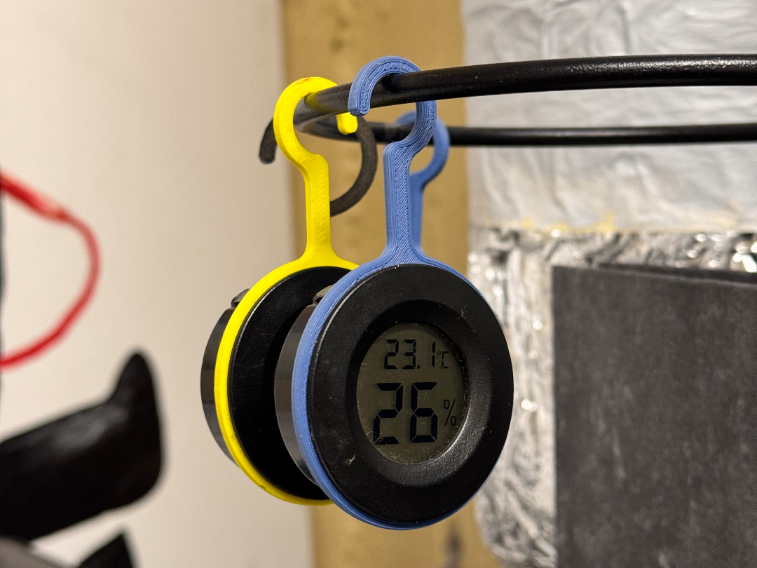 Minimalistische Halterung für Thermometer