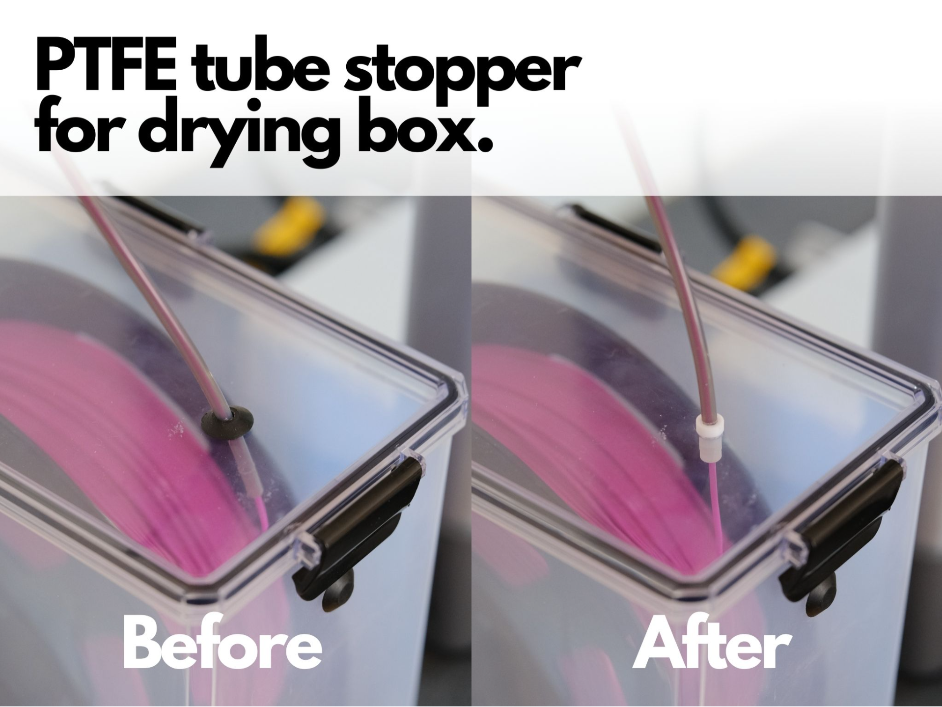 PTFE tube stopper for drying box