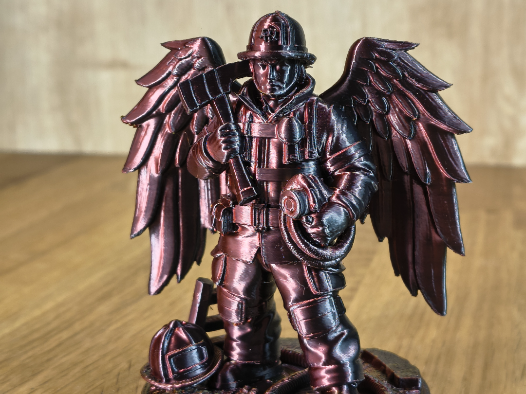 Fallen Firefighter Angel Statue – AI Generated